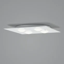 Helestra Nomi-LED-kattovalo 38x38cm himmen., valk.
