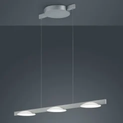 Helestra Pole -LED-riippuvalaisin 3-lamp. nikkeli