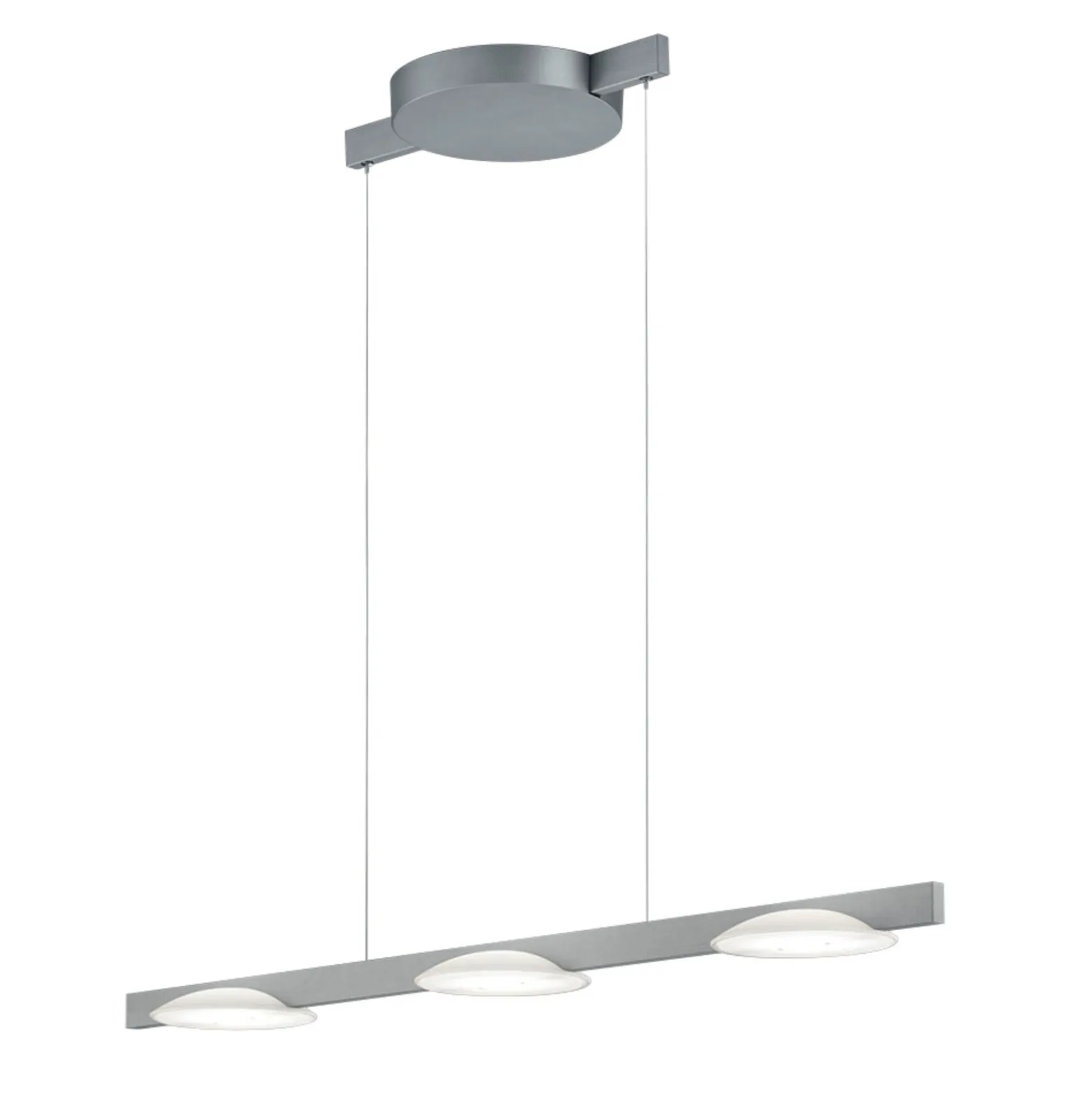 Helestra Pole -LED-riippuvalaisin 3-lamp. nikkeli
