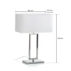 Helestra pöytävalaisin Enna 2, korkeus 53 cm, E14, valkoinen, tekstiili