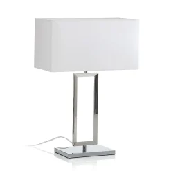 Helestra pöytävalaisin Enna 2, korkeus 53 cm, E14, valkoinen, tekstiili