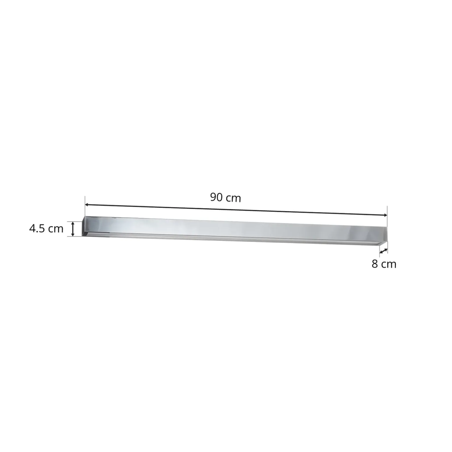 Helestra Theia LED-peilivalaisin, kromattu, 90 cm