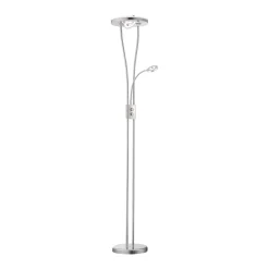 Helia LED-lattiavalaisin lukuvalolla, teräs