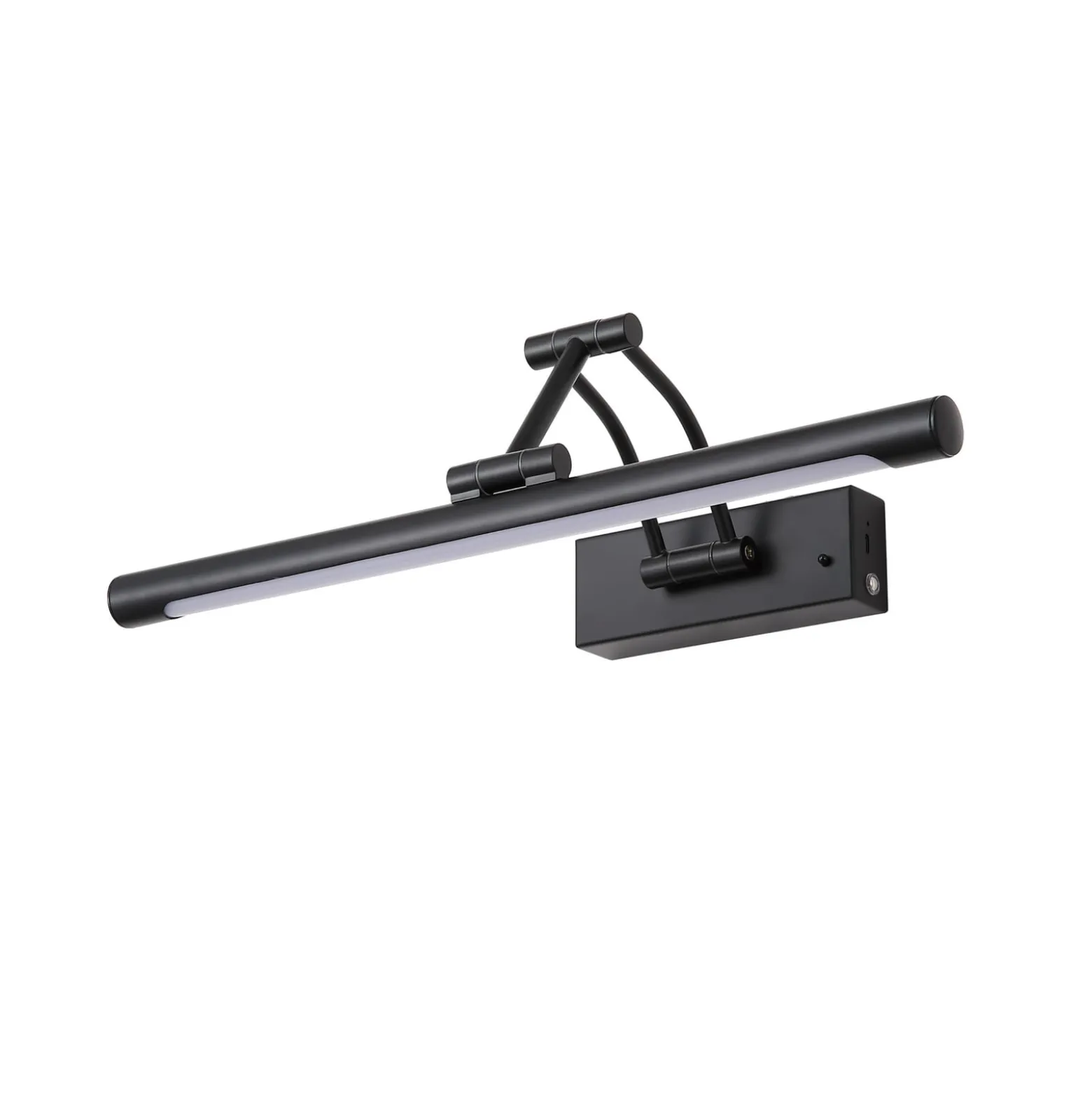 Herron-LED-seinävalaisin, mattamusta, leveys 43 cm, CCT