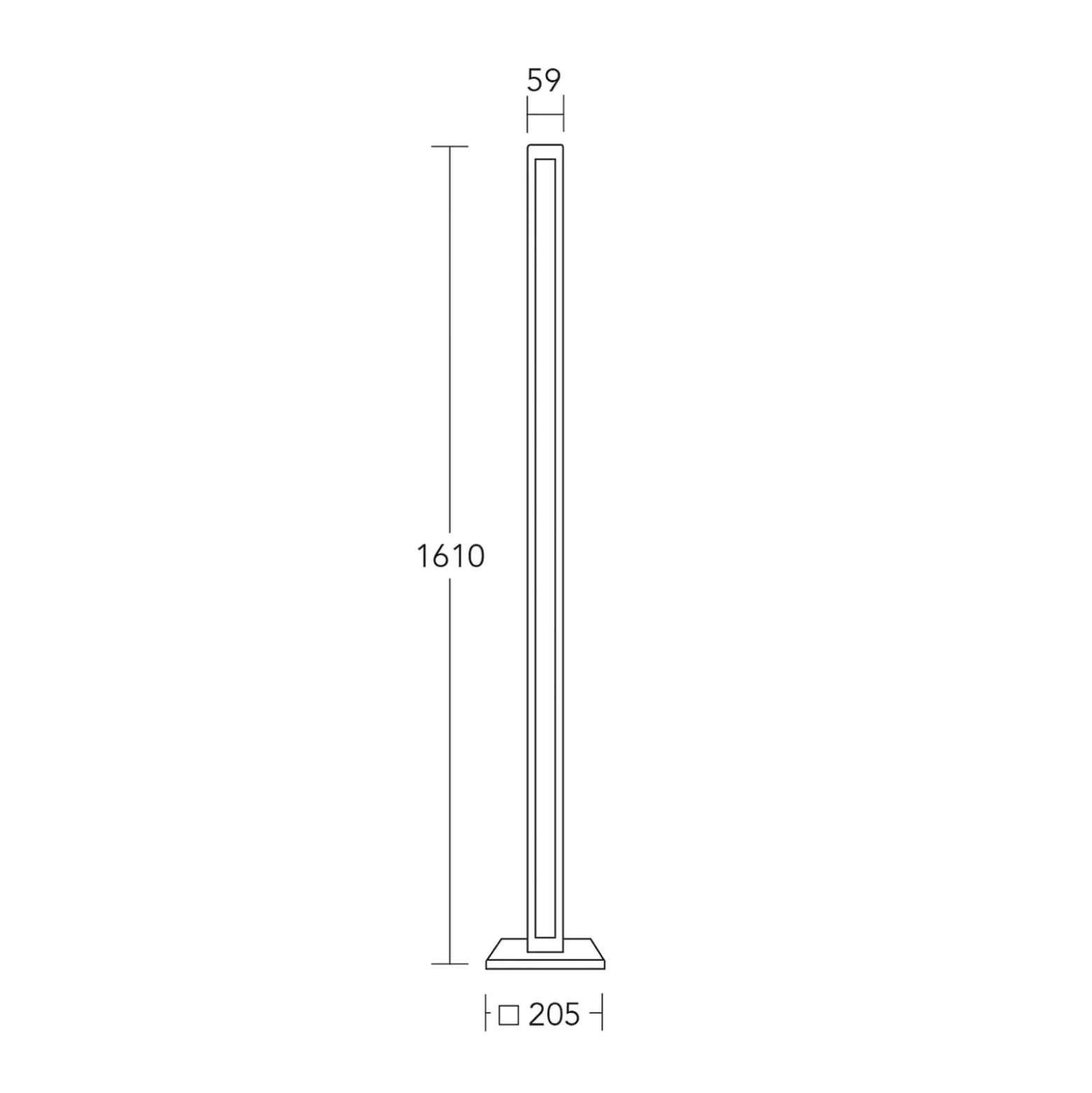 HerzBlut LED-lattiavalaisin Karl K, puu, himmennettävä, 161 cm