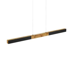 HerzBlut LED-riippuvalaisin Lana del nero, puu, himmennettävä