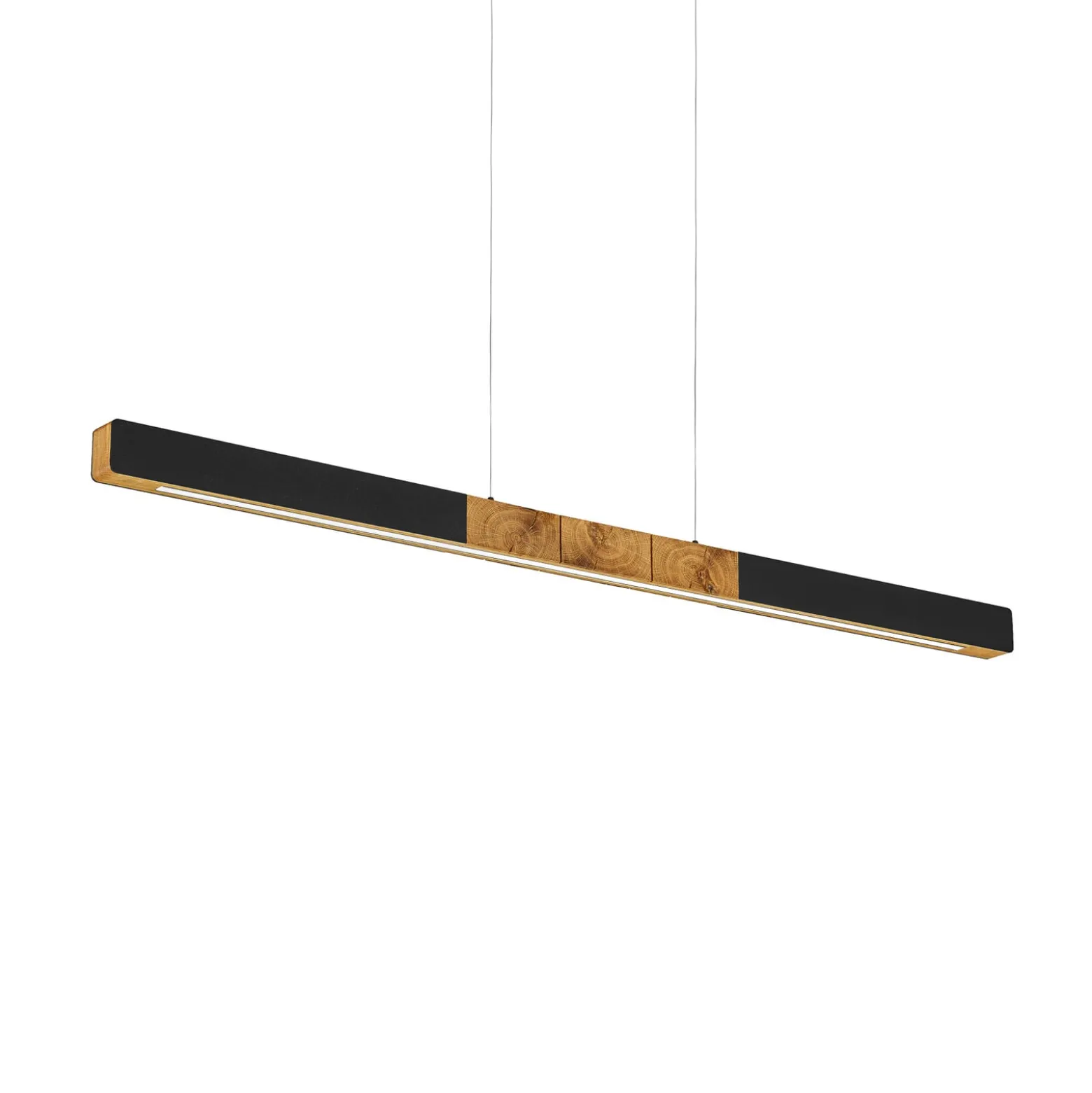 HerzBlut LED-riippuvalaisin Lana del nero, puu, himmennettävä