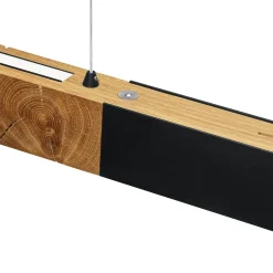 HerzBlut LED-riippuvalaisin Lana del nero, puu, himmennettävä