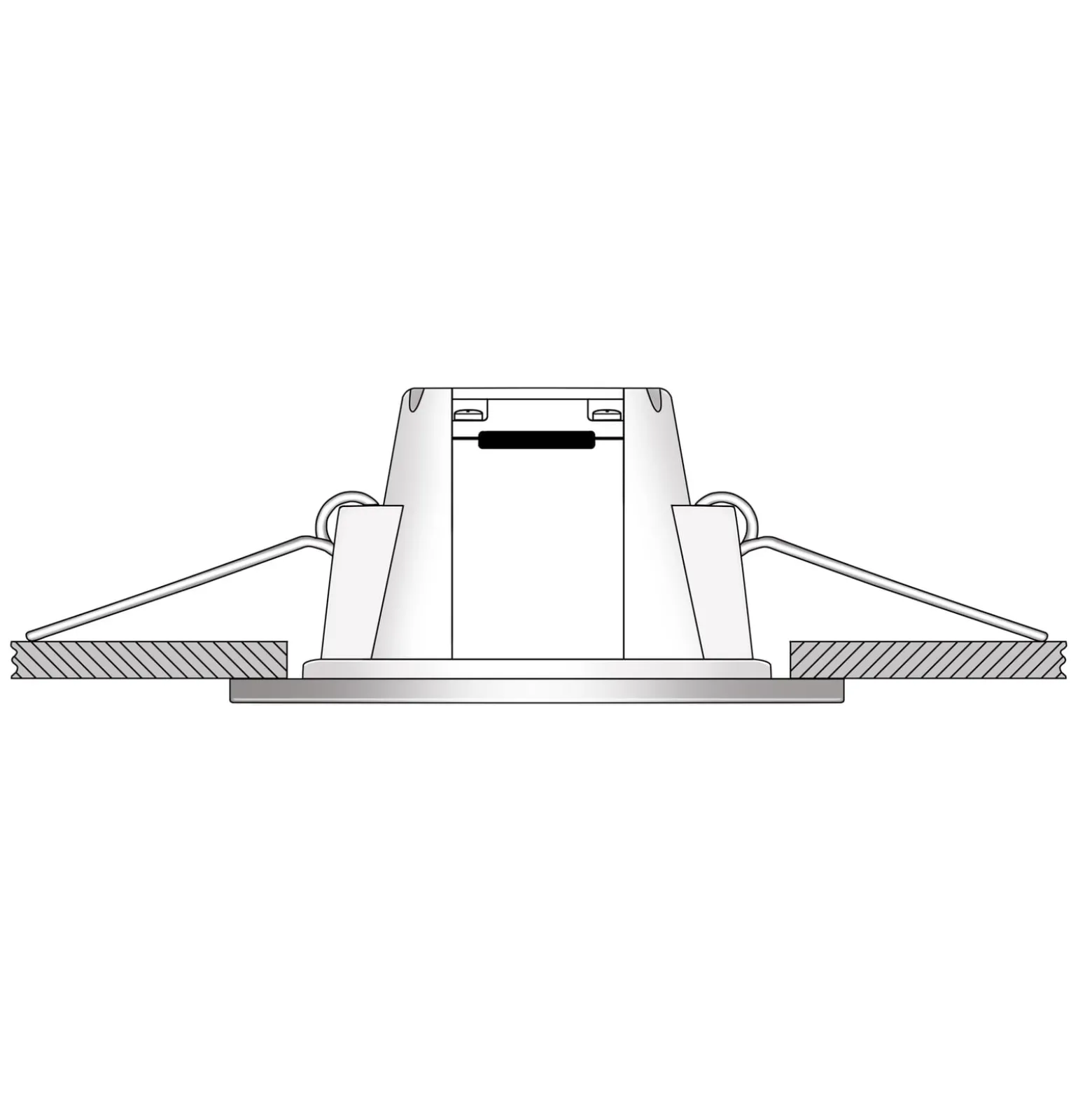 Holstein-LED-uppovalo IP65 116° kiinteä, teräs