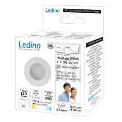 Holstein-LED-uppovalo IP65 116° kiinteä, valkoinen