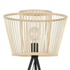 Hykeham-lattiavalaisin, korkeus 129,5 cm, luonnonmusta, bambu