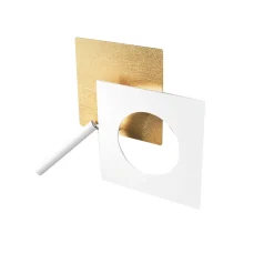 ICONE LED-seinävalaisin Petra 21.L, kulta, valkoinen