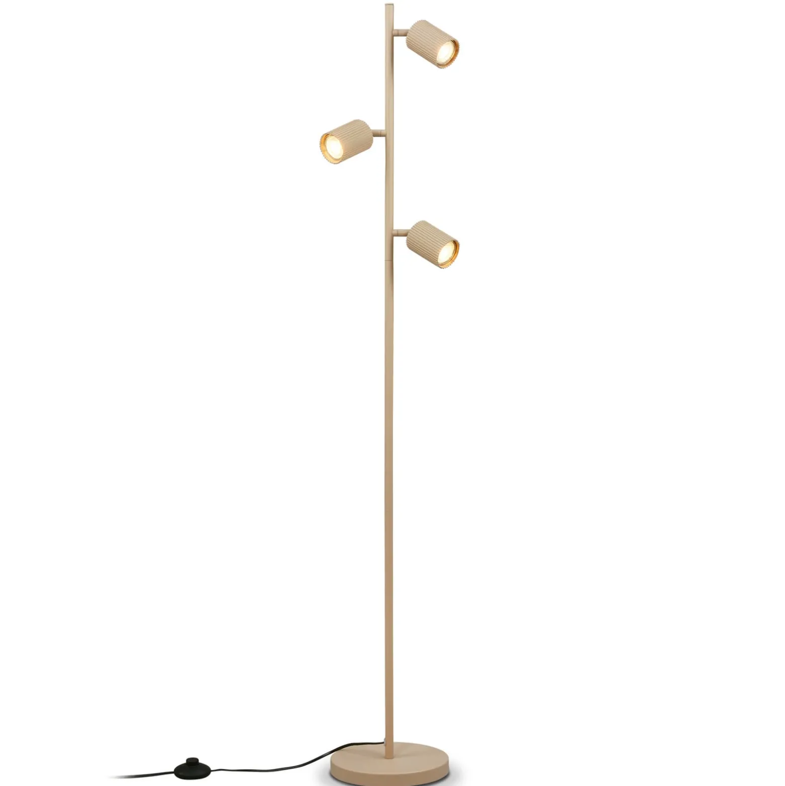 Ida-lattiavalaisin, beige, 3-lamppuinen, korkeus 141 cm, GU10