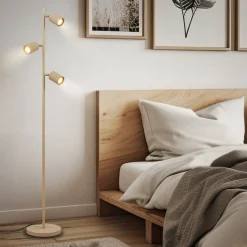 Ida-lattiavalaisin, beige, 3-lamppuinen, korkeus 141 cm, GU10