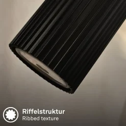 Ida-lattiavalaisin, musta, 3-lamppuinen, korkeus 141 cm, GU10