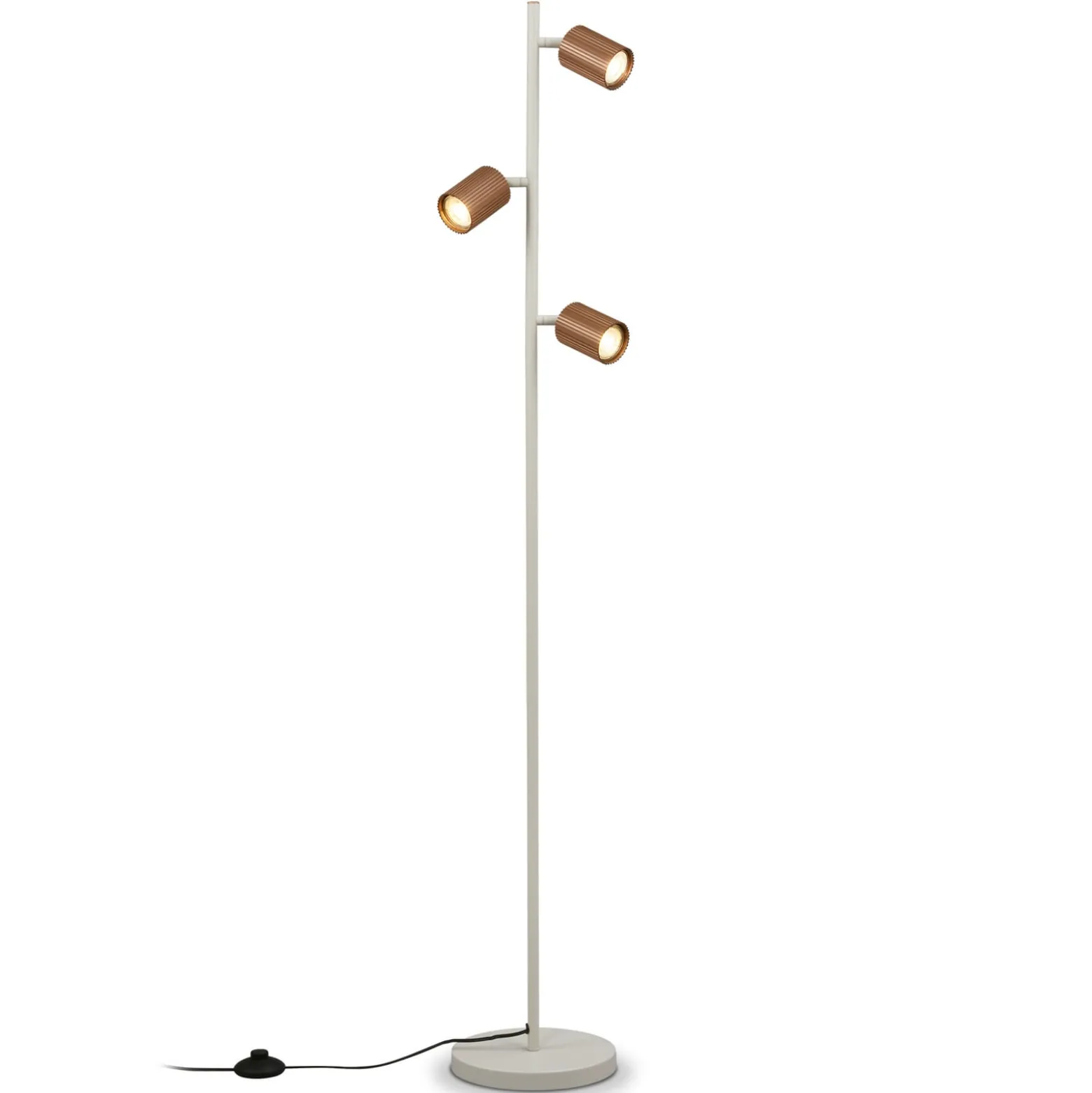 Ida-lattiavalaisin, ruskea, 3-lamppuinen, korkeus 141 cm, GU10