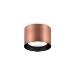 Ideal Lux alasvalo Spike Pyöreä, kuparin värinen, alumiini, Ø 10 cm