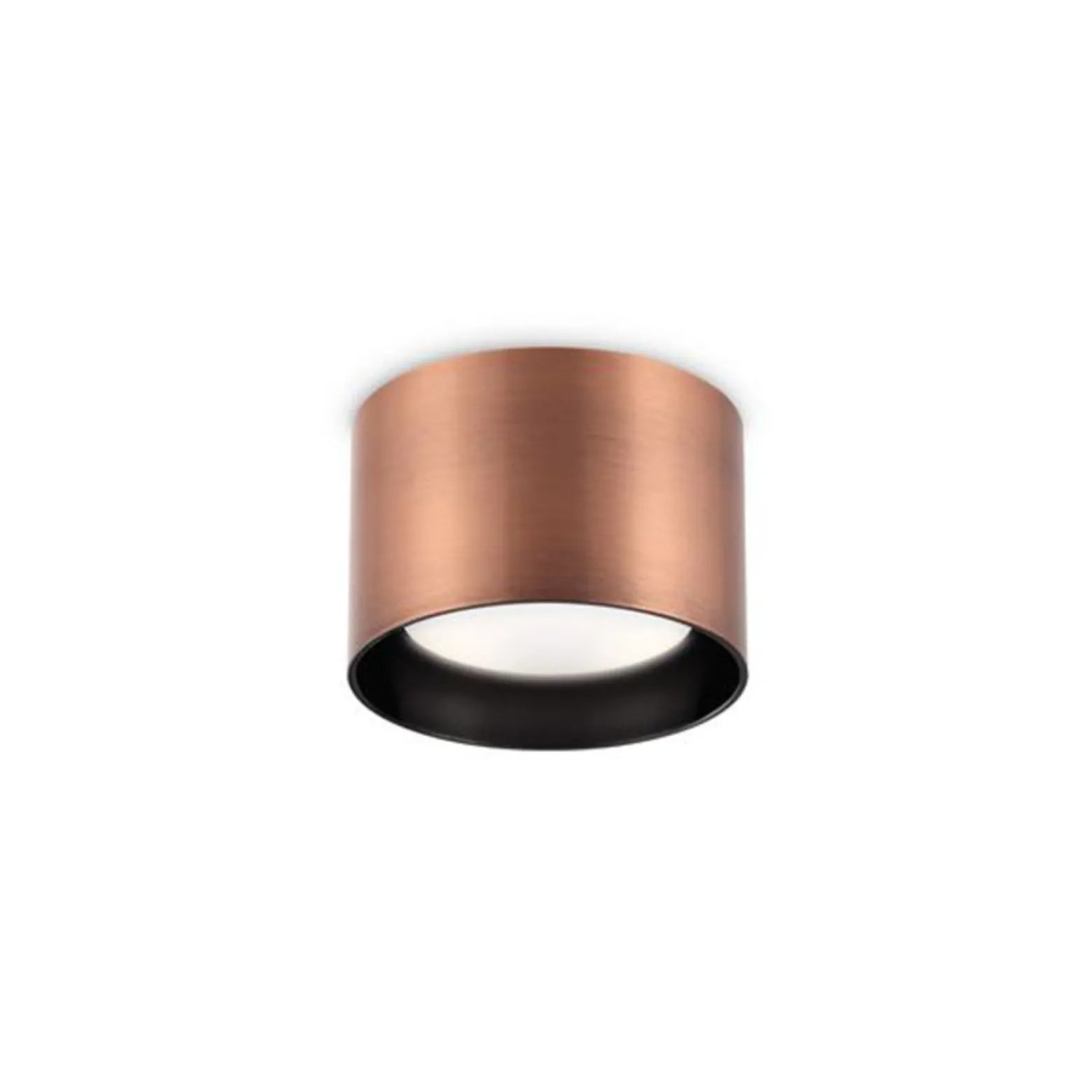 Ideal Lux alasvalo Spike Pyöreä, kuparin värinen, alumiini, Ø 10 cm