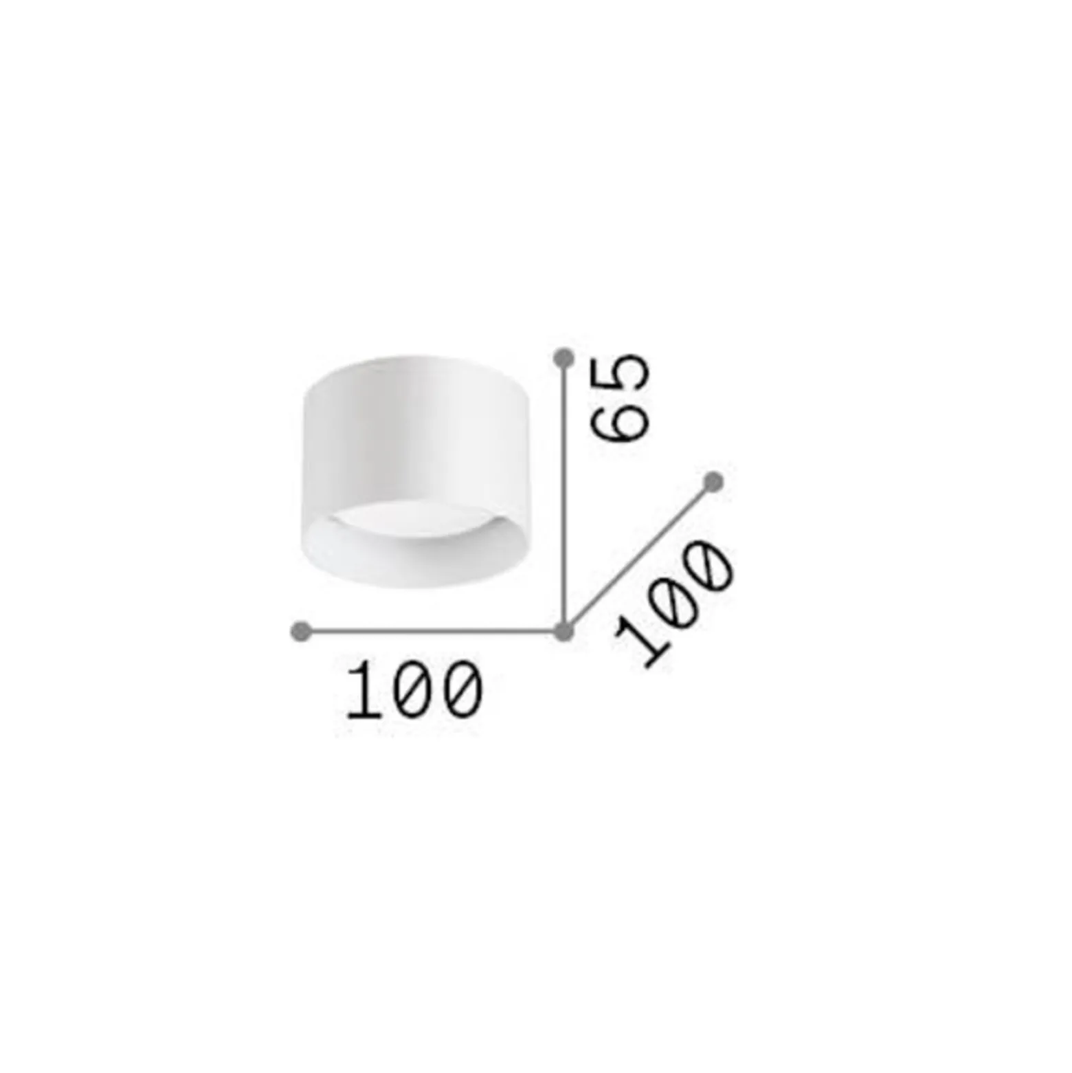 Ideal Lux alasvalo Spike Pyöreä, kuparin värinen, alumiini, Ø 10 cm