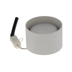 Ideal Lux alasvalo Spike pyöreä, valkoinen, alumiini, Ø 10 cm