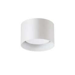 Ideal Lux alasvalo Spike pyöreä, valkoinen, alumiini, Ø 10 cm