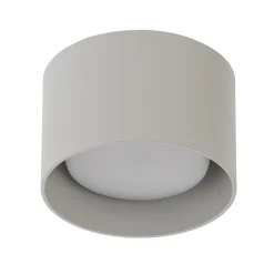 Ideal Lux alasvalo Spike pyöreä, valkoinen, alumiini, Ø 10 cm