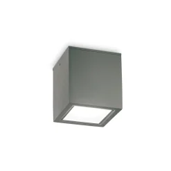 Ideal Lux alasvalo Techo IP54, antrasiitti, metalli 15 x 15 cm