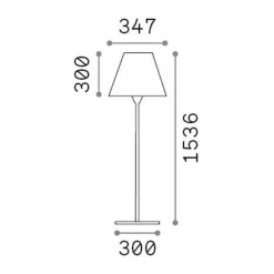 Ideal Lux Arcadia ulkotilojen lattiavalaisin, antrasiitti, korkeus 154 cm