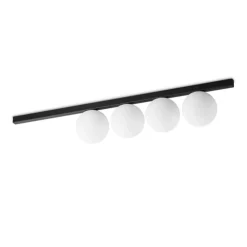 Ideal Lux Binomio kattovalaisin, musta, 4-valo, metalli, lasi
