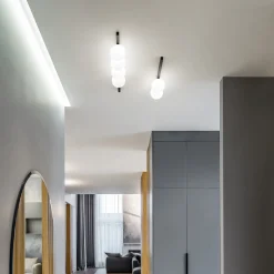 Ideal Lux Binomio kattovalaisin, musta, 4-valo, metalli, lasi