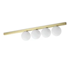 Ideal Lux kattovalaisin Binomio messinginvärinen 4flg metallilasi