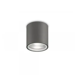 Ideal Lux kattovalaisin Gun, antrasiitti, alumiini, IP44, GU10