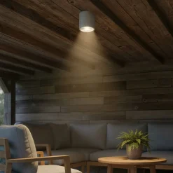 Ideal Lux kattovalaisin Gun, harmaa, alumiini, IP44, GU10