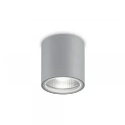 Ideal Lux kattovalaisin Gun, harmaa, alumiini, IP44, GU10