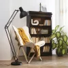 Ideal Lux -lattiavalaisin Wally, musta, korkeus 160 cm, metallia
