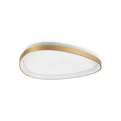 IDEAL LUX LED-kattovalaisin Gemini 61, messinki, 3000 K, DALI/PUSH