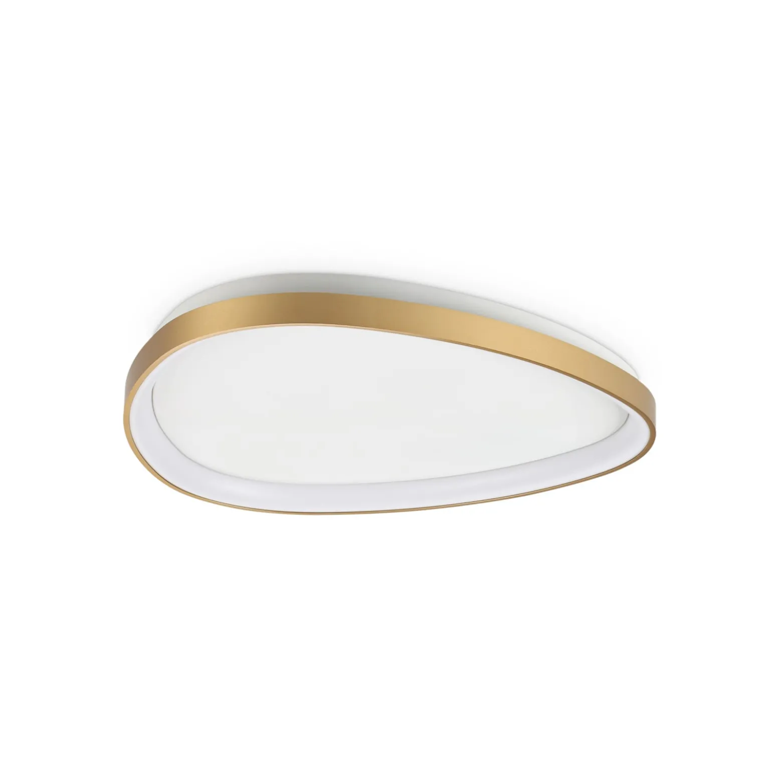 IDEAL LUX LED-kattovalaisin Gemini 61, messinki, 3000 K, DALI/PUSH