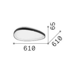 IDEAL LUX LED-kattovalaisin Gemini 61, messinki, 3000 K, DALI/PUSH