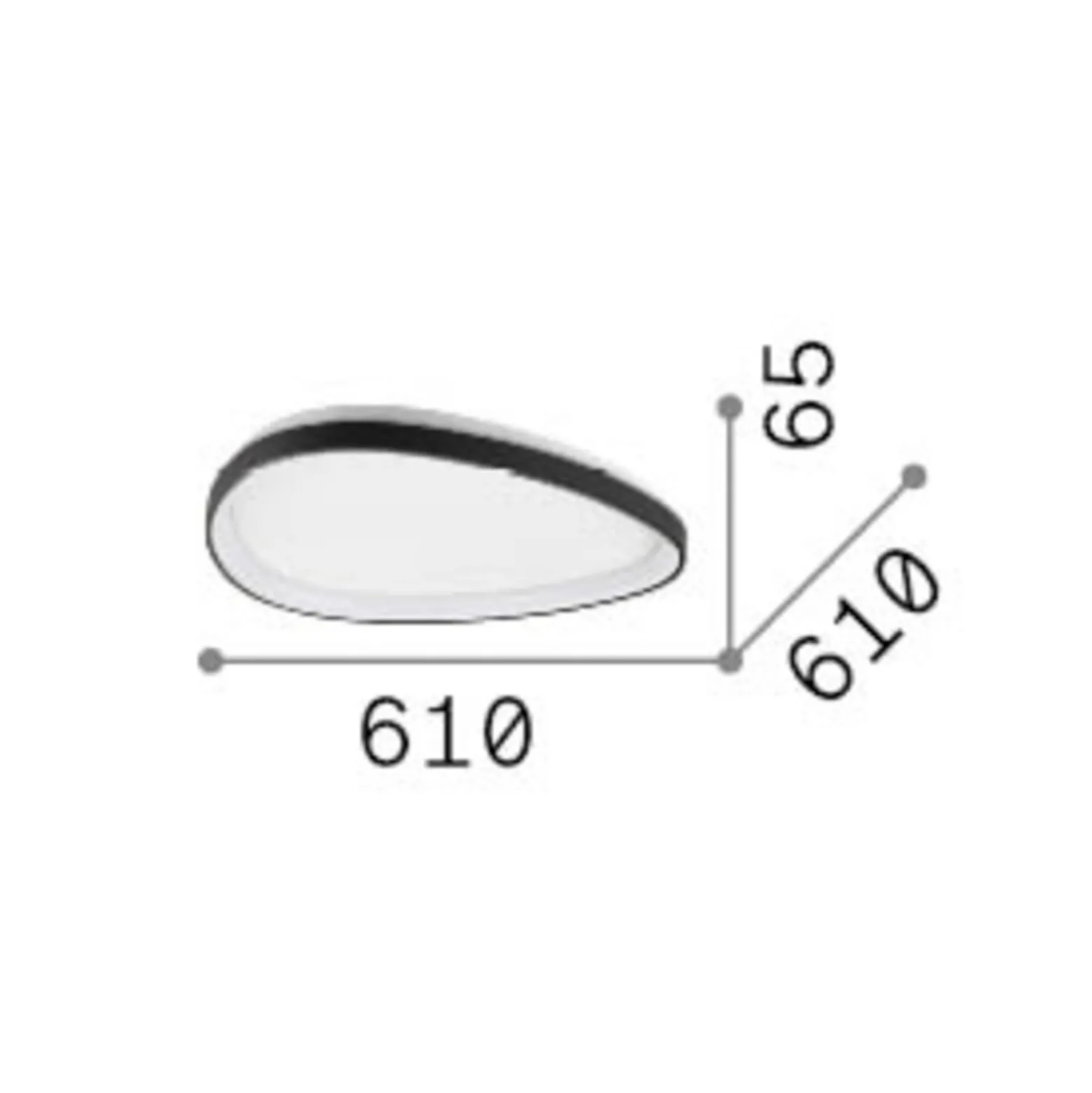 IDEAL LUX LED-kattovalaisin Gemini 61, messinki, 3000 K, DALI/PUSH