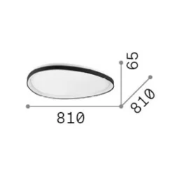 IDEAL LUX LED-kattovalaisin Gemini, valkoinen, 81 cm, 2700 K, päälle/pois