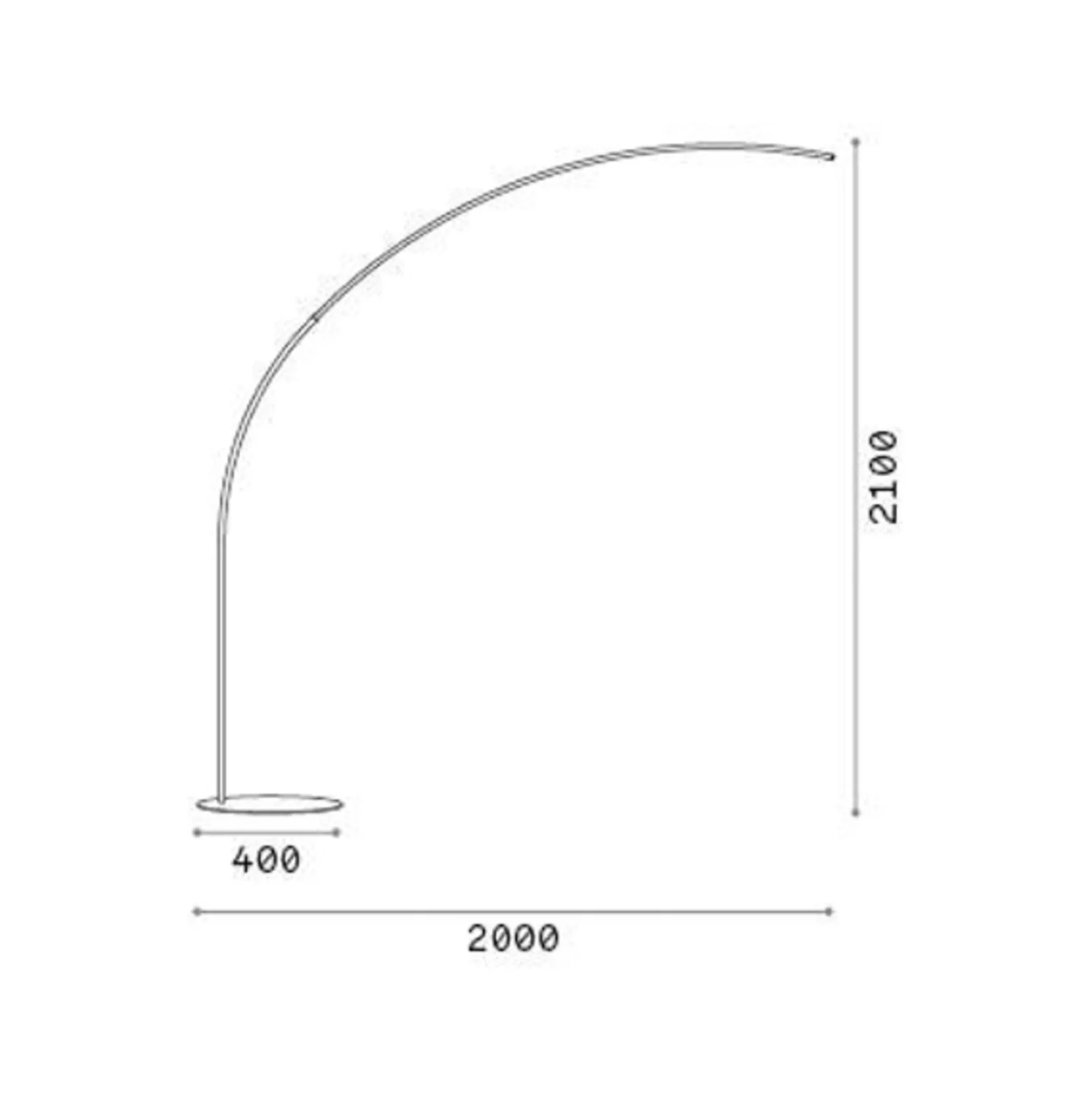 Ideal Lux LED-lattiavalaisin Comet, valkoinen, metallia, korkeus 210 cm