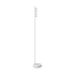IDEAL LUX LED-lattiavalo Binomio, valkoinen, 155 cm, metallia, 4-lamppuinen