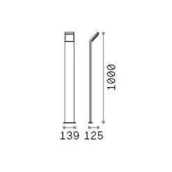 Ideal Lux LED polkuvalo Style valkoinen korkeus 100 cm alumiini 3000 K