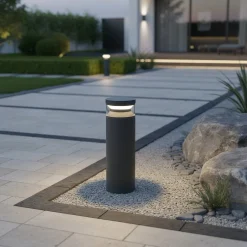 Ideal Lux LED-pollarivalaisin Boeing, musta, korkeus 40 cm