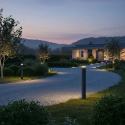 Ideal Lux LED-pylväsvalaisin Boeing, korkeus 100 cm, antrasiitti