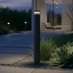 Ideal Lux LED-pylväsvalaisin Boeing, korkeus 100 cm, musta, IP65