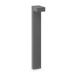 IDEAL LUX LED-pylväsvalaisin Sirio, antrasiitti, korkeus 80 cm, metalli