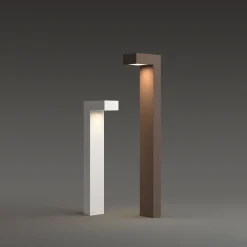 IDEAL LUX LED-pylväsvalaisin Sirio, harmaa, korkeus 60 cm, metallia