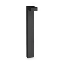 IDEAL LUX LED-pylväsvalaisin Sirio, musta, korkeus 80 cm, metallia