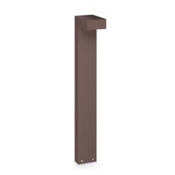 IDEAL LUX LED-pylväsvalaisin Sirio, ruskea, korkeus 80 cm, metallia
